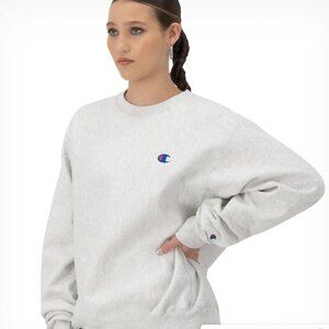 Reverse Weave Oversized Crewneck Sweatshirt, C Logo